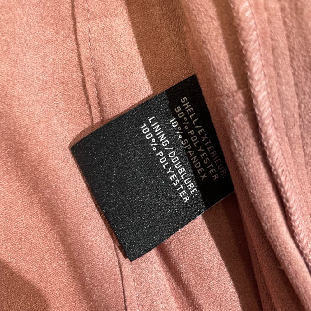 Bagatelle Collection Salmon Pink Faux Suede Open Moto Jacket Women's Size Small - Picture 4 of 8